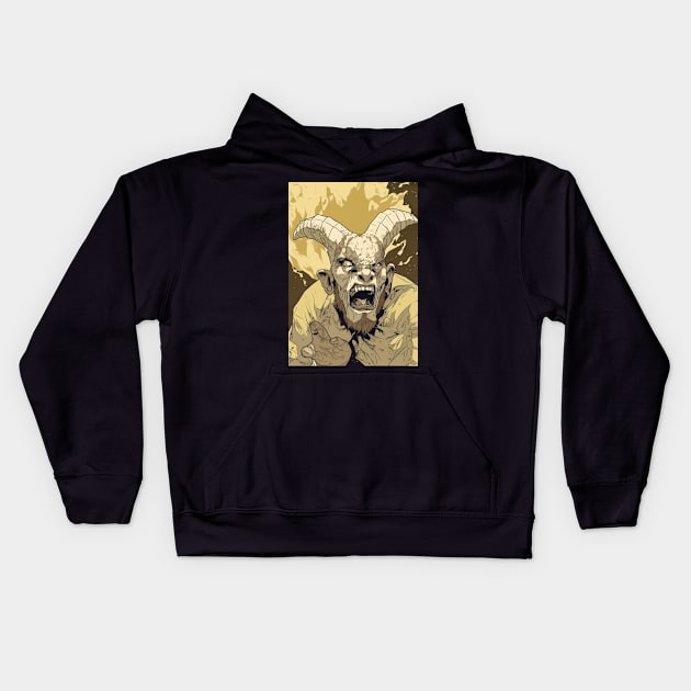 Diabolic Vigil - Sentinel Devil Goat Kids Hoodie by SzlagRPG